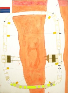 6.Kosminis kūnas. Popierius, mišri technika. A Cosmo Body. 2011. Paper, mix technique, 80x55 cm